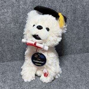 Dan Dee Collectors Choice Graduation Teddy Bear Dog Singing & Spinning Plush 10"